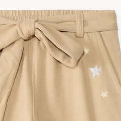Joggingbroek meisjes met cargostijl en strikceintuur