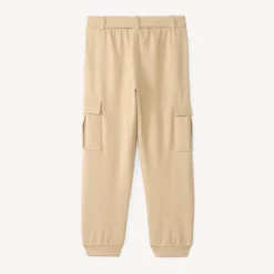 Joggingbroek meisjes met cargostijl en strikceintuur