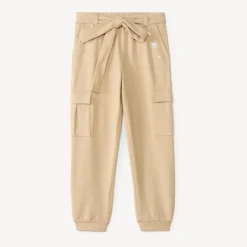 Joggingbroek meisjes met cargostijl en strikceintuur