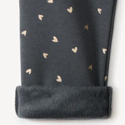 Joggingbroek met glinsterende hartjesprint voor babymeisje