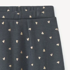 Joggingbroek met glinsterende hartjesprint voor babymeisje