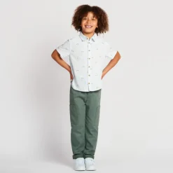 Joggingbroek met ribstructuur en zakken jongens