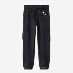 Joggingbroek met tailleband en geborduurde sterren meisjes