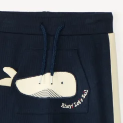 Joggingbroek met walvisprint voor babyjongen