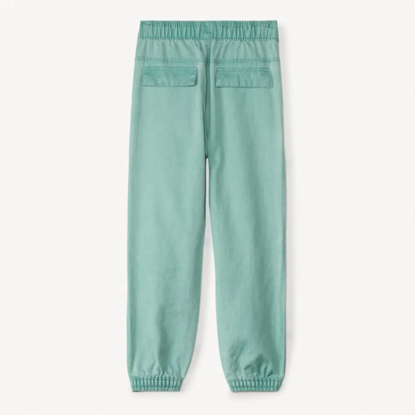 Joggingbroek van eenkleurige stof jongens