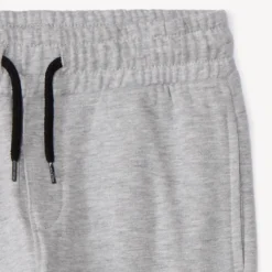 Joggingbroek van fleece in grijs gemêleerde kleur jongens