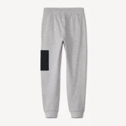 Joggingbroek van fleece in grijs gemêleerde kleur jongens