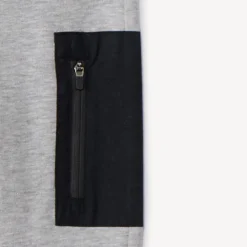 Joggingbroek van fleece in grijs gemêleerde kleur jongens