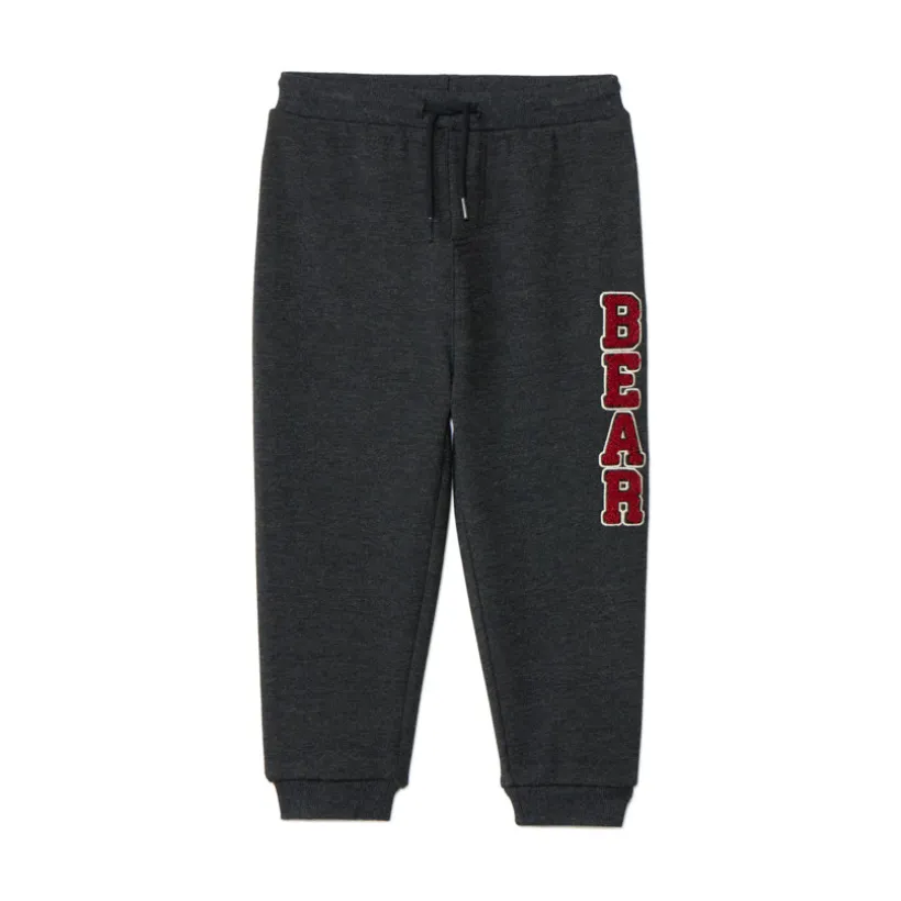 Joggingbroek van fleece met 3D-lusjespatches voor babyjongens