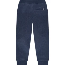 Joggingbroek van gemêleerde fleece jongens, met elastische taille en aantrekkoorden, twee Italiaanse zakken vooraan en een biezenzak achteraan