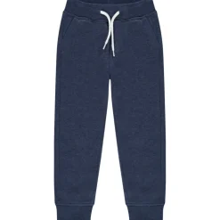 Joggingbroek van gemêleerde fleece jongens, met elastische taille en aantrekkoorden, twee Italiaanse zakken vooraan en een biezenzak achteraan