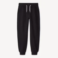 Joggingbroek van gemêleerde fleece jongens, met elastische taille en aantrekkoorden, twee Italiaanse zakken vooraan en een biezenzak achteraan