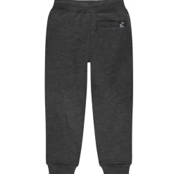 Joggingbroek van gemêleerde fleece jongens, met elastische taille en aantrekkoorden, twee Italiaanse zakken vooraan en een biezenzak achteraan