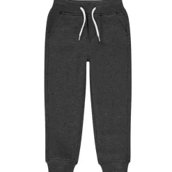 Joggingbroek van gemêleerde fleece jongens, met elastische taille en aantrekkoorden, twee Italiaanse zakken vooraan en een biezenzak achteraan