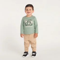 Joggingbroek voor babyjongen in effen kleur