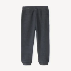 Joggingbroek voor babyjongen van honingraatstof met teddybeerprint