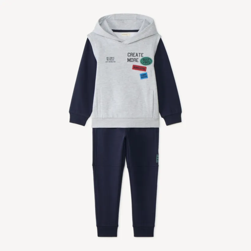 Jogging- en sweatshirtset voor jongens met kleurblokken