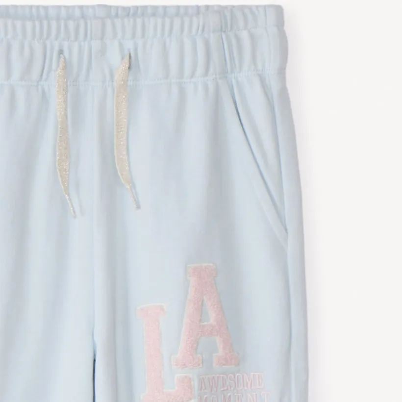 Jogging fleece baggy met colorblock-effect meisjes
