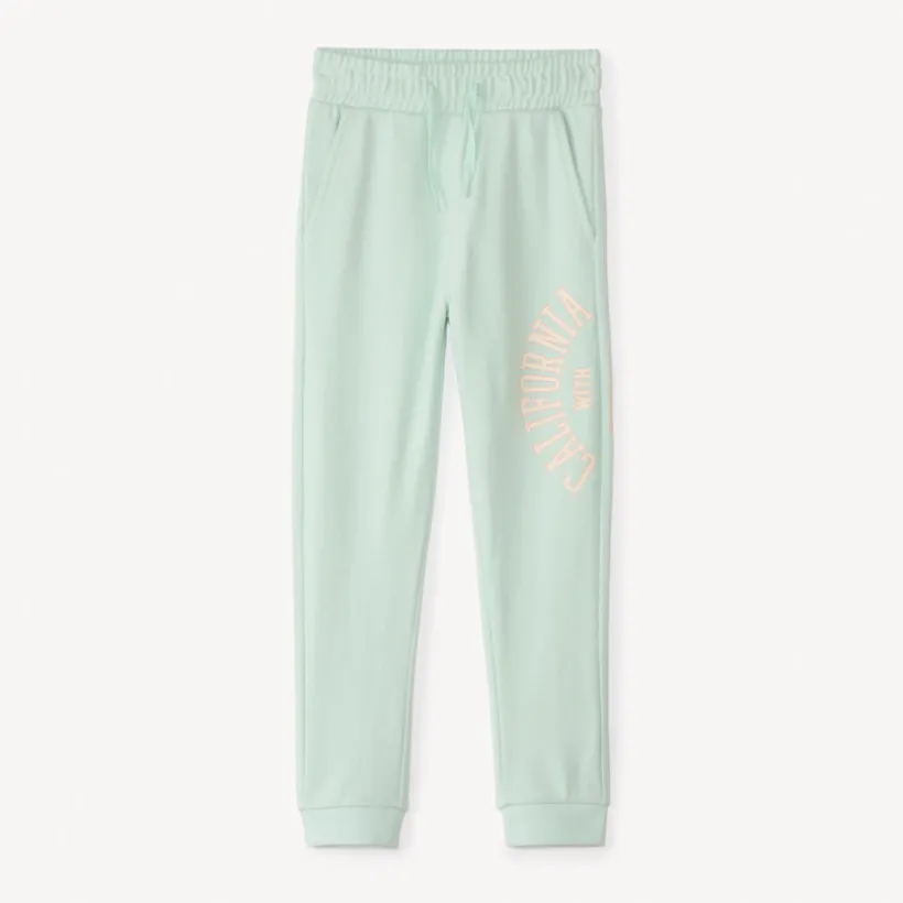 Jogging fleece effen met print meisjes