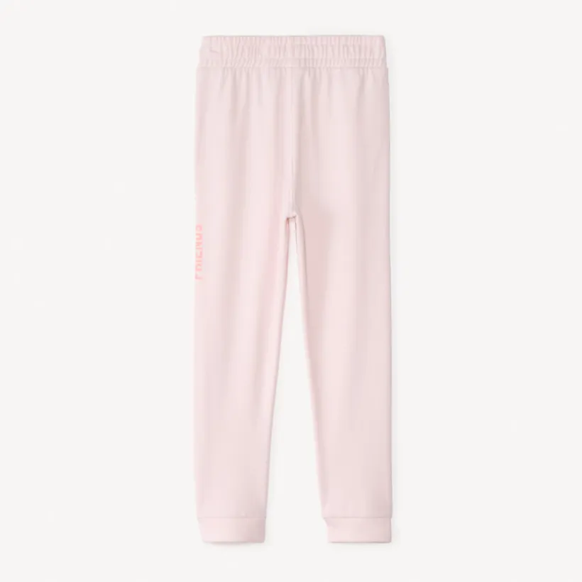 Jogging fleece effen met print meisjes