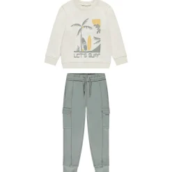 Jogging fleece met surfprint voor jongen
