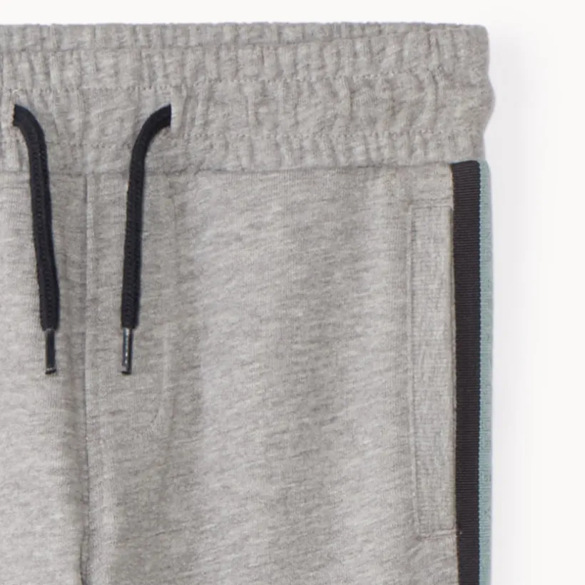 Jogging fleece uni met strepen jongens