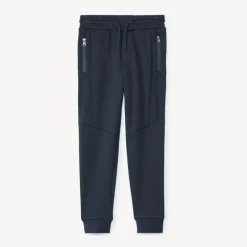 Jogging in effen fleecestof met ritszakken jongens