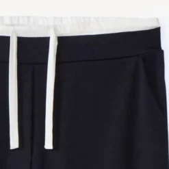 Jogging met 2-in-1 effect in flanel meisjes zwart