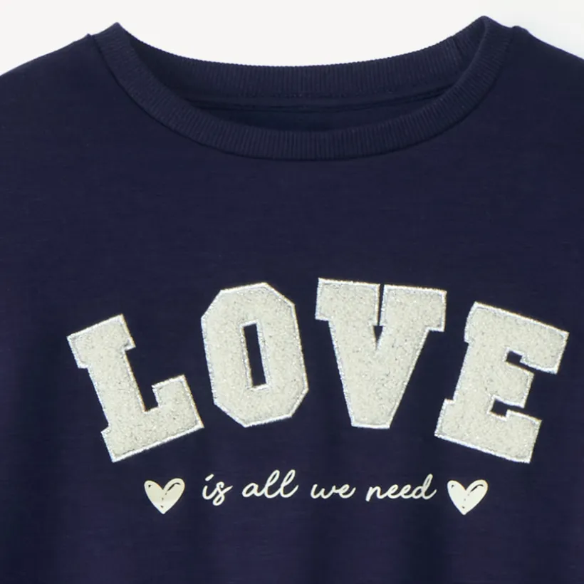 Joggingoutfit voor meisjes met glinsterende fantasieprint