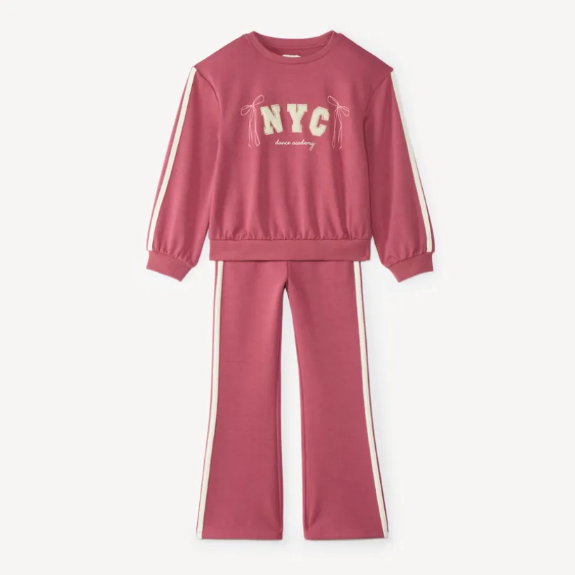 Joggingoutfit voor meisjes met glinsterende fantasieprint