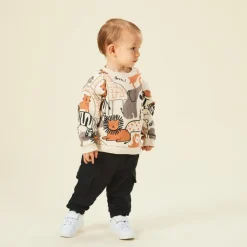 Joggingpak met safari-print voor baby jongen