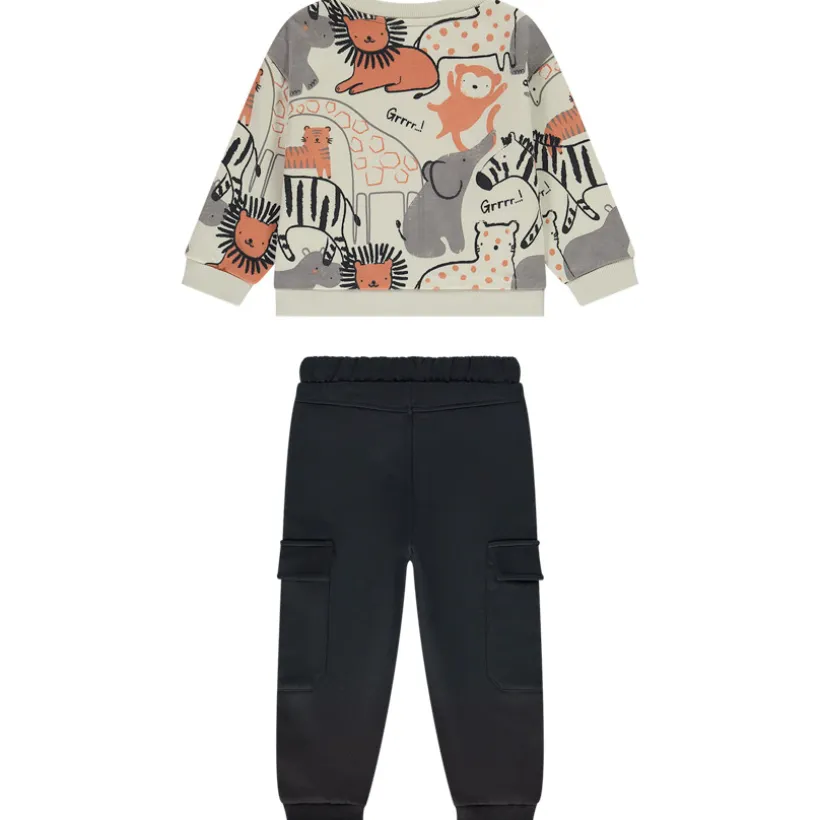 Joggingpak met safari-print voor baby jongen