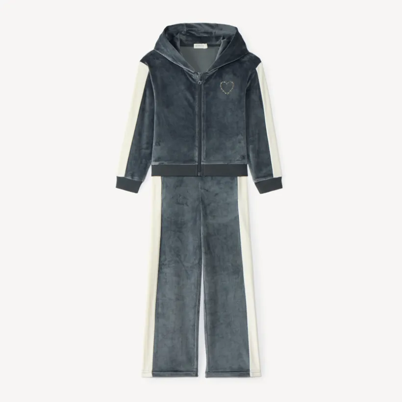 Joggingpak voor meisjes in velours