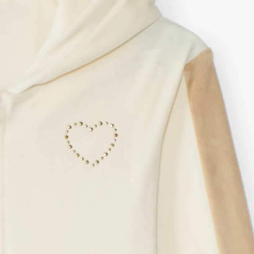 Joggingpak voor meisjes in velours