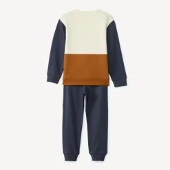 Jogging set in fleece with color block effect jongens