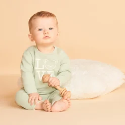 Jogging set in honingbee-print met beer voor babyjongens