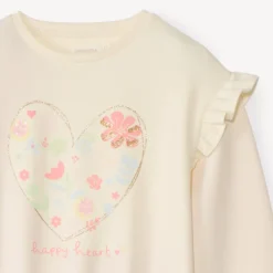 Jogging-set in scuba met hartprint meisjes