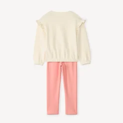 Jogging-set in scuba met hartprint meisjes