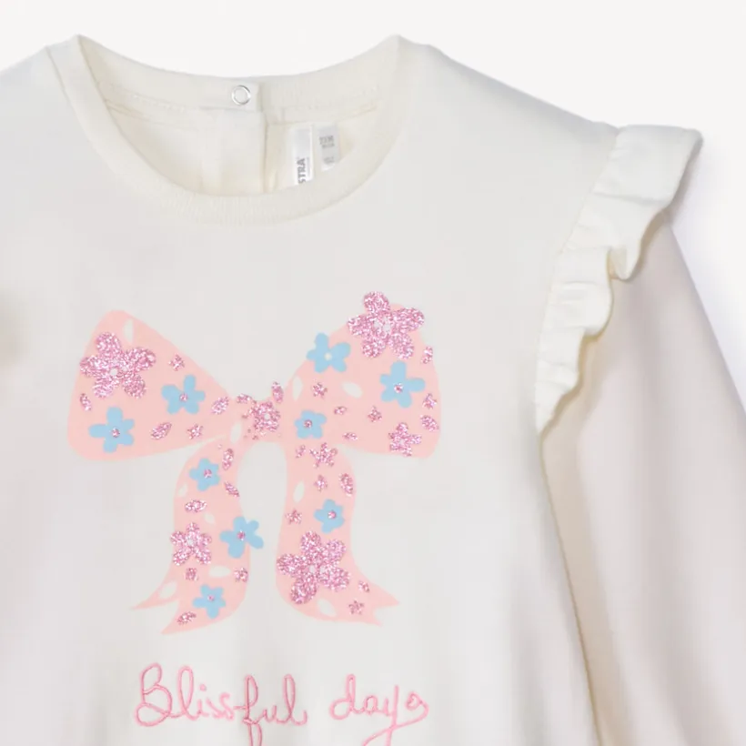 Jogging set in scuba voor meisjesbaby