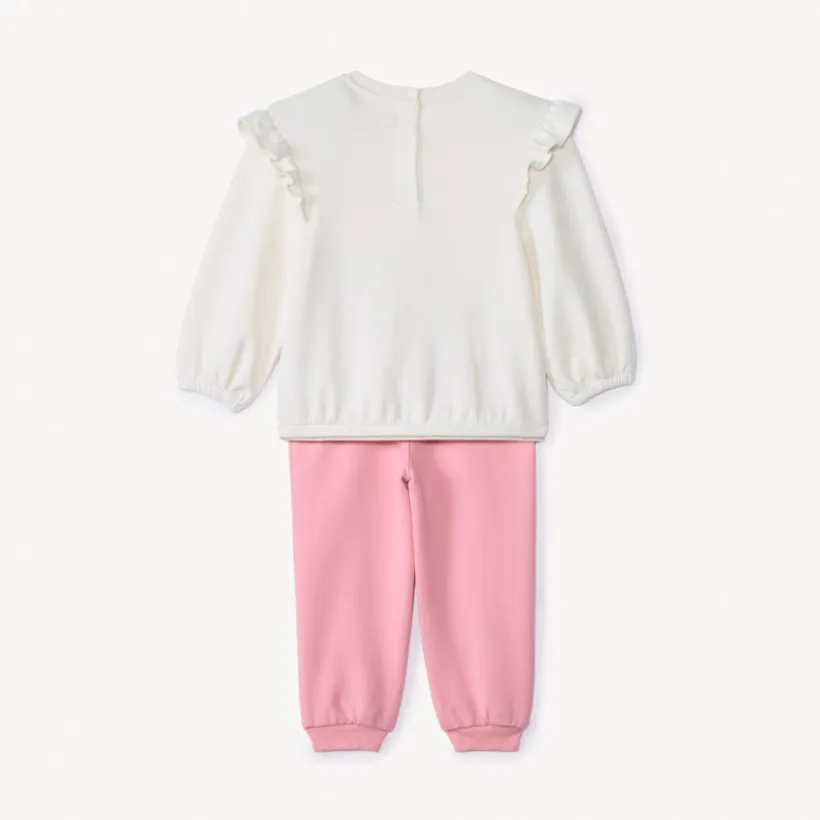 Jogging set in scuba voor meisjesbaby