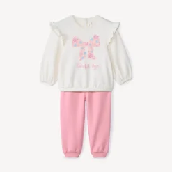 Jogging set in scuba voor meisjesbaby
