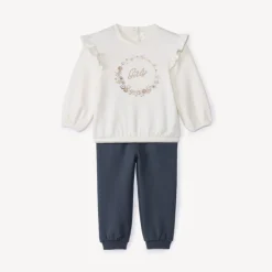 Jogging set in scuba voor meisjesbaby