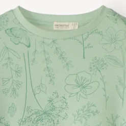 Jogging set meisjes van geborsteld fleecemateriaal met bloemenprint