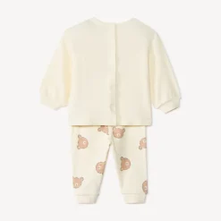 Jogging set met bijenwaskleurige beren voor baby's