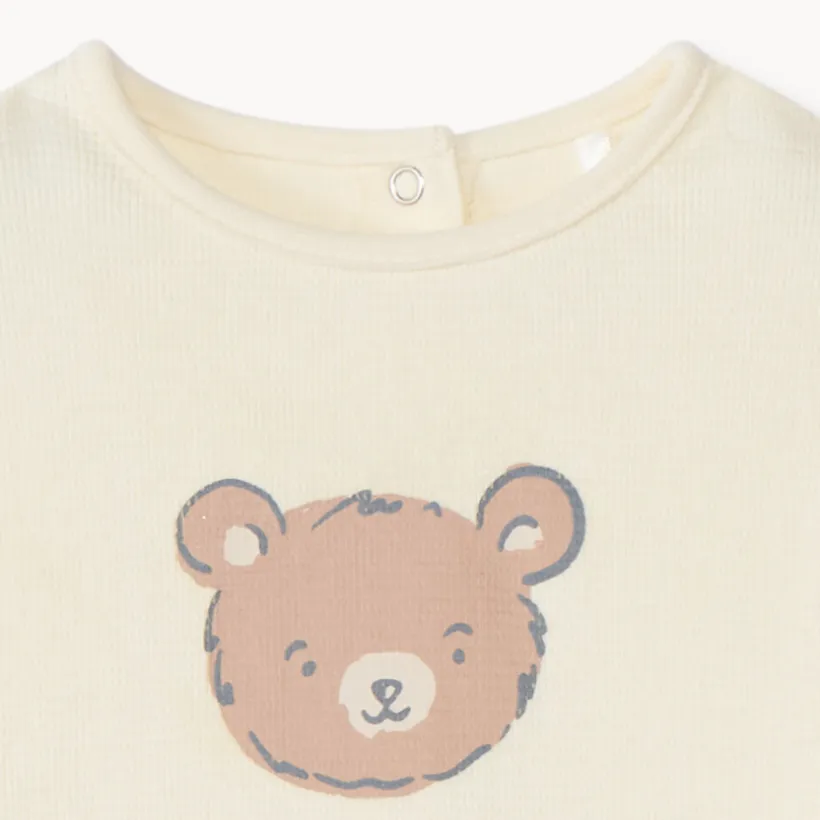 Jogging set met bijenwaskleurige beren voor baby's