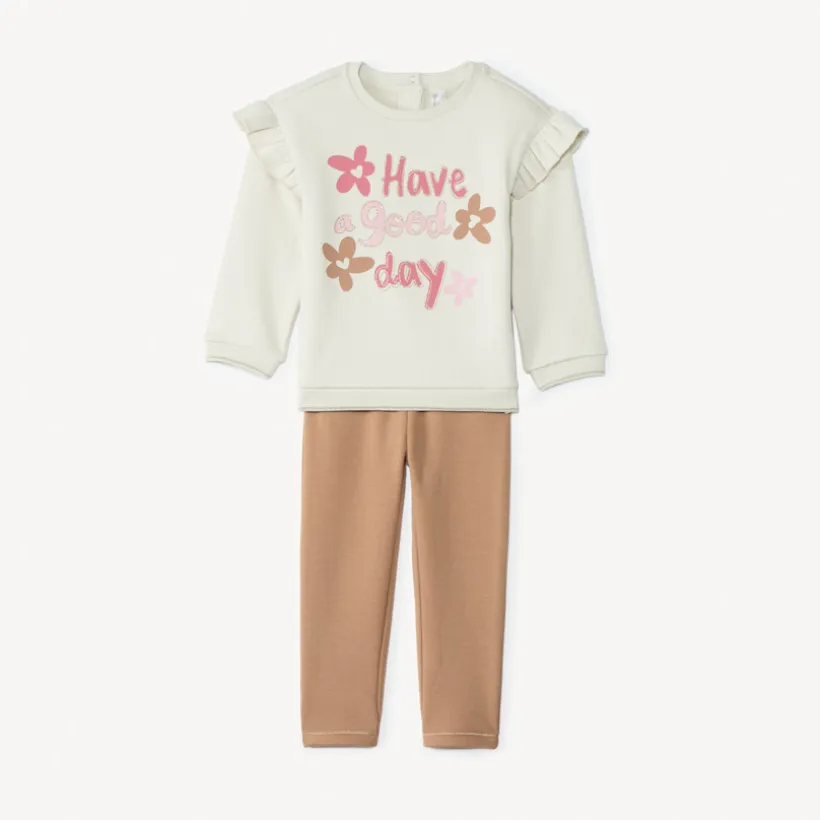 Joggingset met bloemenmotief voor meisjesbaby