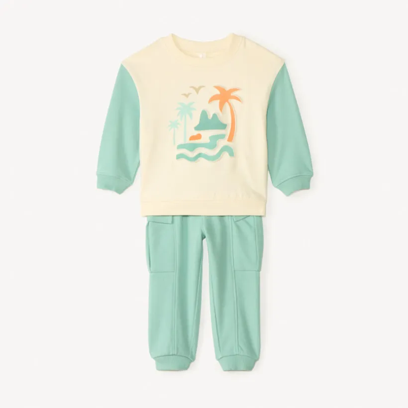 Joggingset met color block-effect voor babyjongen
