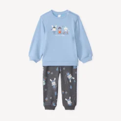 Jogging set met fleece ski-motief voor baby jongen