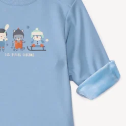 Jogging set met fleece ski-motief voor baby jongen