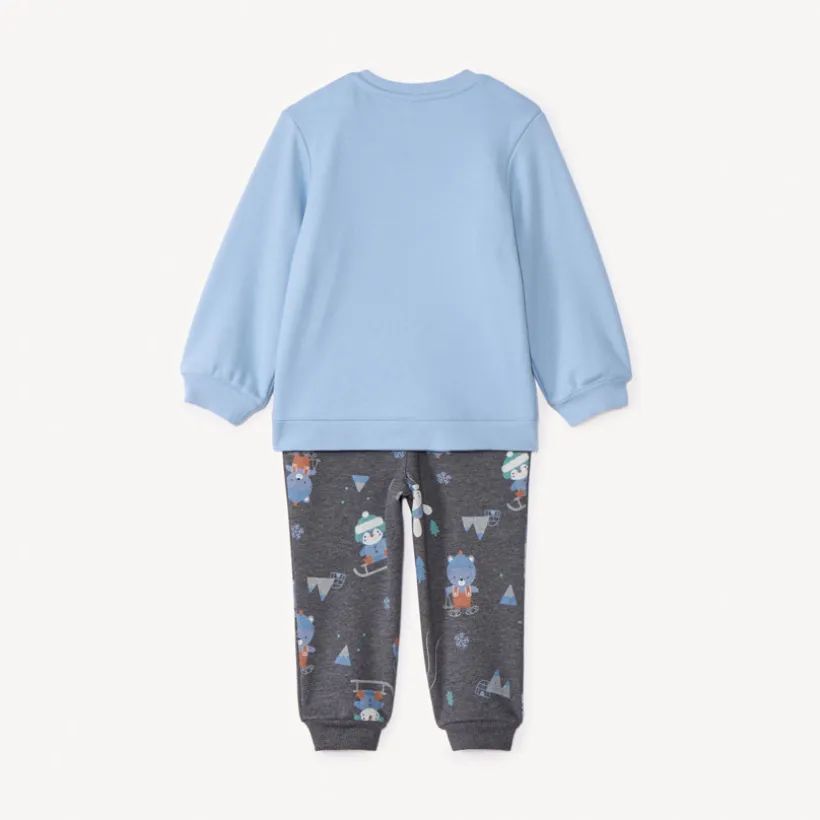 Jogging set met fleece ski-motief voor baby jongen